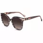 CAROLINA HERRERA HER0134S1ZX Moteriški kvadratiniai akiniai nuo saulės - Blizgantis juodas acetatinis rėmelis, pilki gradientiniai polikarbonatiniai lęšiai, 55 mm lęšio plotis, UV400 apsauga