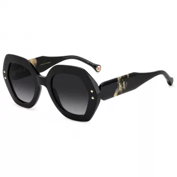 CAROLINA HERRERA Moteriški akiniai nuo saulės HER0126SWR7 - Havana acetato rėmelis, rudi gradientiniai lęšiai, 52 mm