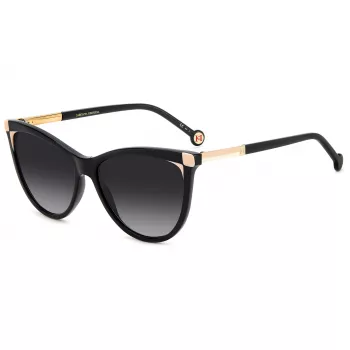 CAROLINA HERRERA Moteriški akiniai nuo saulės HER0141SKDX - kvadratinis acetatinis rėmelis, gradientiniai lęšiai, UV400 apsauga, 57 mm