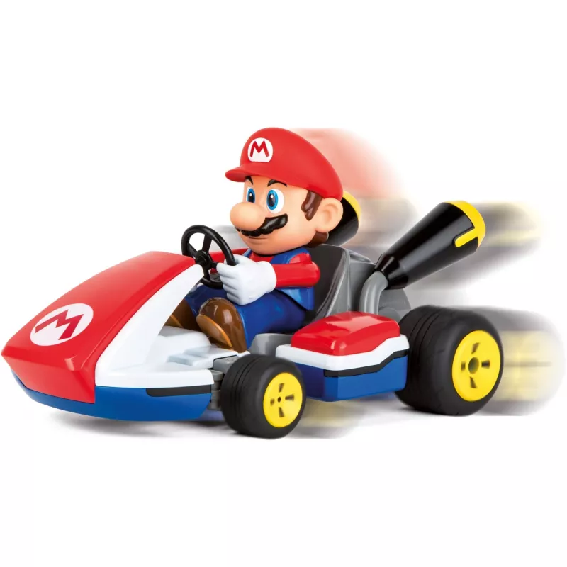 Carrera RC Mario Kart - Mario lenktyninis kartas su garsu raudonas/mėlynas, 1:16