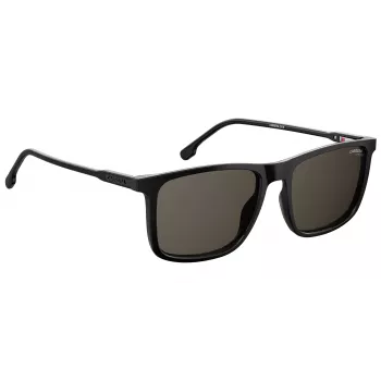 CARRERA Unisex akiniai nuo saulės 231-S-807-IR (55/18/145 mm) Juodas acetato rėmelis, pilki sidabriniai veidrodiniai lęšiai