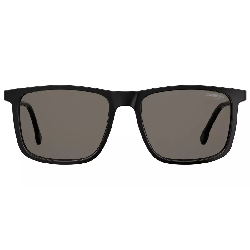 CARRERA Unisex akiniai nuo saulės 231-S-807-IR (55/18/145 mm) Juodas acetato rėmelis, pilki sidabriniai veidrodiniai lęšiai
