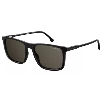 CARRERA Unisex akiniai nuo saulės 231-S-807-IR (55/18/145 mm) Juodas acetato rėmelis, pilki sidabriniai veidrodiniai lęšiai