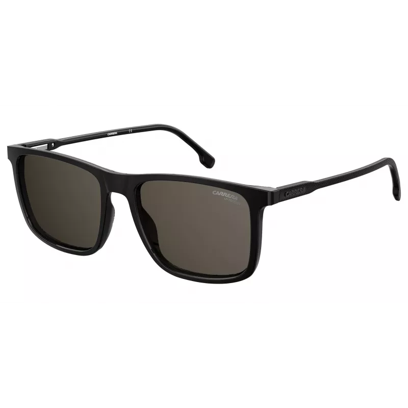 CARRERA Unisex akiniai nuo saulės 231-S-807-IR (55/18/145 mm) Juodas acetato rėmelis, pilki sidabriniai veidrodiniai lęšiai