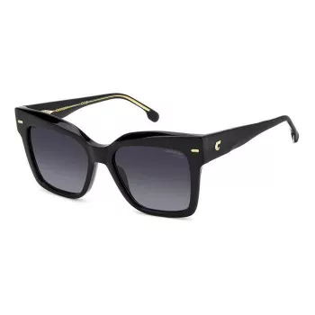 CARRERA Moteriški stačiakampiai akiniai nuo saulės CARRERA3037S8 - Juodas rėmelis, pilki lęšiai, 54 mm