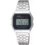 CASIO A-159WA-N1 Unisex Digitalinis Kvarcinis Laikrodis, 33mm, Sidabrinis/Pilkas
