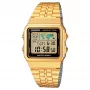 CASIO A500WGA-1 Vyriškas Skaitmeninis Laikrodis 39mm Auksinio Atspalvio Nerūdijantis Plienas
