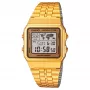 CASIO A500WGA-9 Vyrų Skaitmeninis Kvarcinis Laikrodis 39mm Auksinio Atspalvio Nerūdijantis Plienas