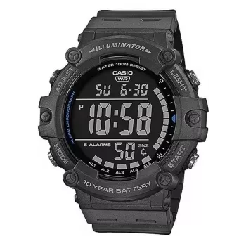 Casio AE-1500WH-8BVEF Vyriškas skaitmeninis laikrodis – derva dirželis, 100m atsparus vandeniui, pasaulinis laikas
