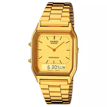 CASIO AQ-230GA-9B Unisex Analoginis-Digitalinis Laikrodis, Auksinė Spalva, 38,8 mm