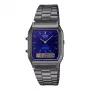 CASIO AQ-230GG-2A Unisex analoginis-skaitmeninis kvarcinis laikrodis, 38,8 mm, šratuoto plieno juodos spalvos apyrankė, mėlynas ciferblatas