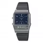 CASIO AQ-800EB-2AEF Unisex Analoginis-Digitalinis Laikrodis, 32mm, Mėlynas Ciferblatas, Sidabrinis Tinklinis Dirželis