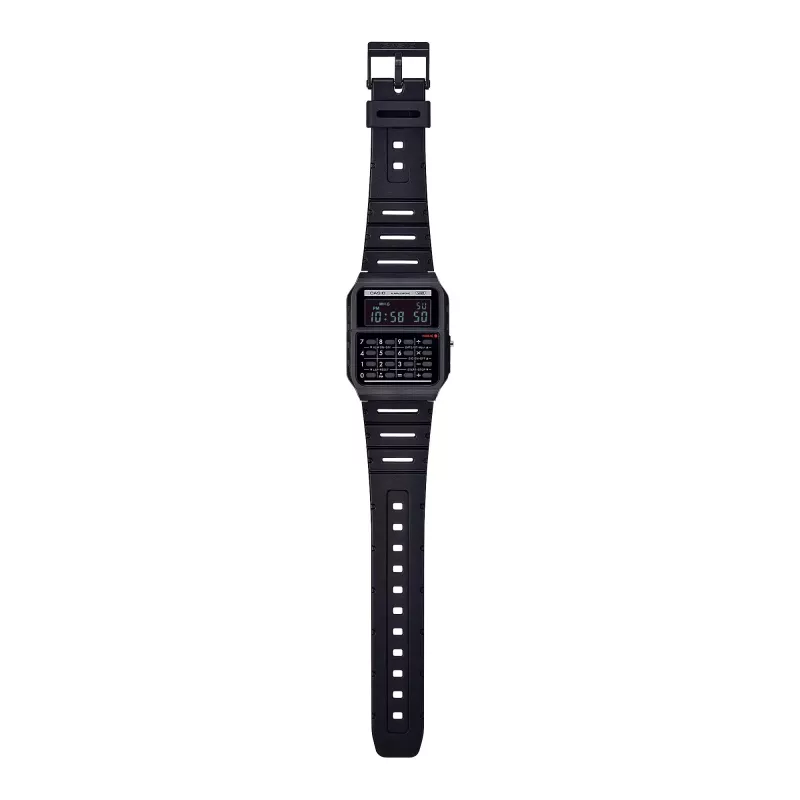 CASIO CA-53WB-1BEF Unisex Digitalinis Kvarcinis Laikrodis su Skaičiuotuvu, Juoda Derva