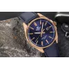 Casio Edifice EFV-150CL-2AVUEF vyriškas laikrodis su mėlynu ciferblatu ir rudu odiniu dirželiu