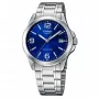 CASIO LTP-1215A-2A Moteriškas analoginis kvarcinis laikrodis 28 mm mėlynu ciferblatu iš nerūdijančio plieno