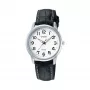 CASIO LTP1303PL7BVE Unisex Analoginis Laikrodis - Nerūdijančio Plieno Korpusas, Juodas Odinis Dirželis, 50m Atsparumas Vandeniui