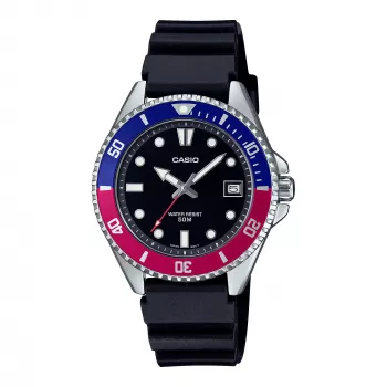 CASIO MDV-10-1A2VEF Vyriškas analoginis kvarcinis laikrodis 38,5 mm juoda derva
