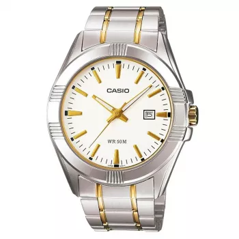 CASIO Vyriškas analoginis kvarcinis laikrodis MTP-1308SG-7A Nerūdijantis plienas dviejų spalvų 43,5 mm