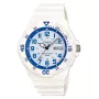 CASIO MRW-200HC-7B2 Unisex Analoginis Kvarcinis Laikrodis su Juodu Dervos Dirželiu, Baltu Ciferblatu, 44,6 mm Korpusu