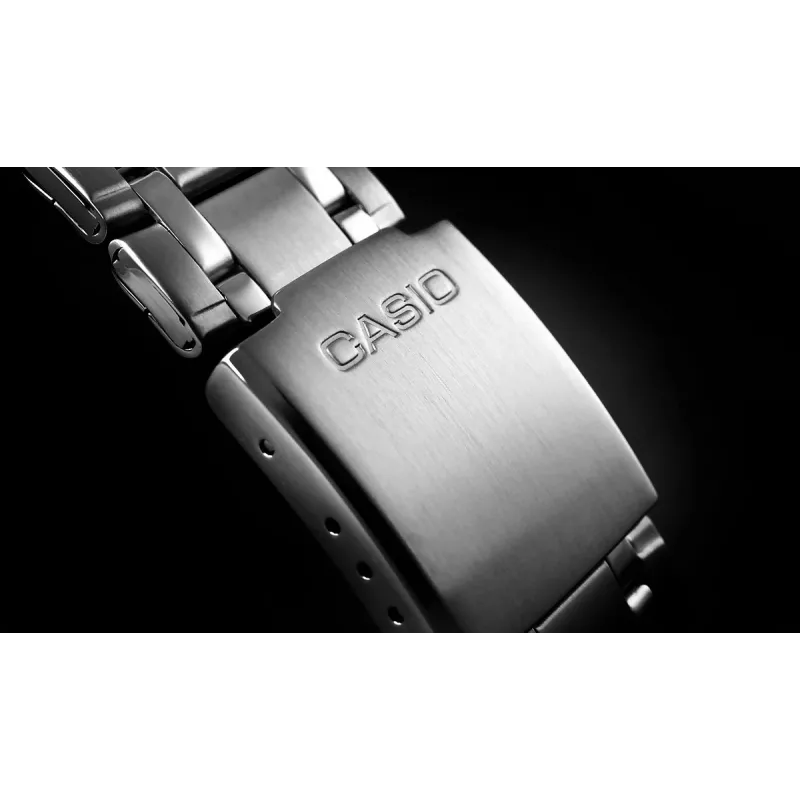 Casio MTP-1314D-2AVEF Vyriškas analoginis kvarcinis laikrodis, mėlynas ciferblatas, nerūdijančio plieno juosta, 50 m atsparumas vandeniui