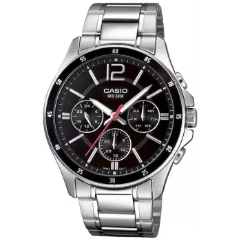 Casio MTP-1374D-1AV Vyriškas analoginis kvarcinis laikrodis iš nerūdijančio plieno 43,5 mm