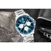 Casio MTP-1374D-2A3 Vyriškas analoginis kvarcinis laikrodis su nerūdijančio plieno juosta, mėlynu ciferblatu, dienos datos rodymu, 50 m atsparumu vandeniui
