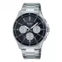 CASIO MTP1374D1A3VD Vyriškas analoginis kvarcinis laikrodis su dienos ir datos rodymu, nerūdijančio plieno juosta, 47 mm korpusas