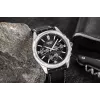 CASIO MTP1375L1AVDF vyriškas analoginis kvarcinis laikrodis su odiniu dirželiu, juodas ciferblatas, 42 mm