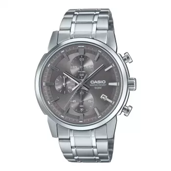 CASIO MTPE510D8AVDF Vyrų analoginis kvarcinis laikrodis 42mm nerūdijantis plienas pilkas ciferblatas