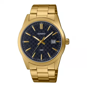 CASIO MTPVD03G1AUDF Vyriškas analoginis kvarcinis laikrodis 42mm nerūdijančio plieno aukso spalvos