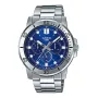 CASIO MTPVD300D2EUD Vyriškas analoginis kvarcinis laikrodis 45mm Nerūdijantis plienas Mėlynas ciferblatas