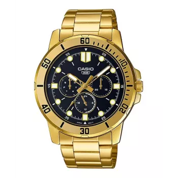 CASIO MTPVD300G1EUD Vyrų analoginis kvarcinis laikrodis 45 mm nerūdijantis plienas aukso spalva