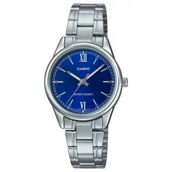 CASIO Women's LTP-V005D-2B2 Analog Quartz Watch 34mm Stainless Steel Blue Dial