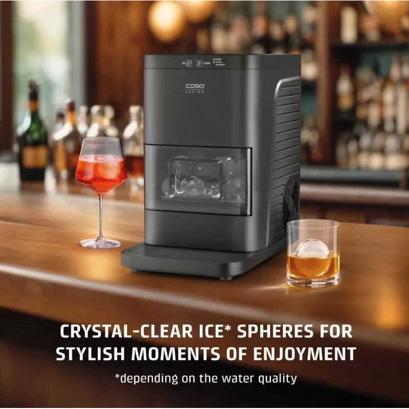 CASO IceBall Pro automatinis ledo rutulių gamintojas – 130W, 1.3L, matinė juoda