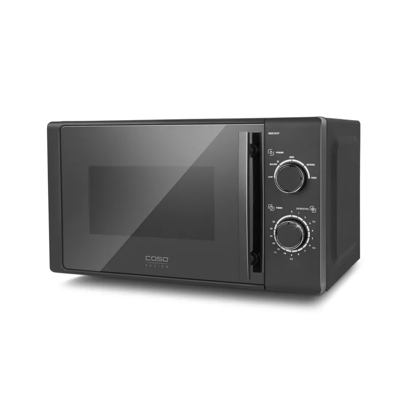 CASO M20 EASY 03309 solo mikrobangų krosnelė, 20 L, 700 W, 35 min. laikmatis, juoda/pilka