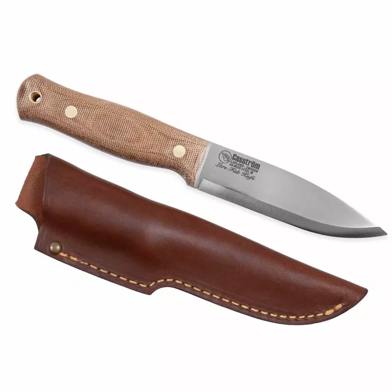 Casström Lars Fält Fixed Blade Knife Canvas Micarta A8 Leather