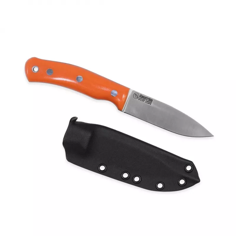 Casström No.10 SFK Fixed Blade Knife Orange G10 14C28N Kydex