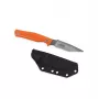 Casström Swedish Field Dresser Orange G10 medžioklinis peilis 100mm Sandvik 12C27 ašmenimis, pilnas tang, Kydex makštis