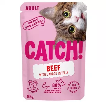 CATCH Jautiena ir morka želė šlapiame kačių maiste - 85g