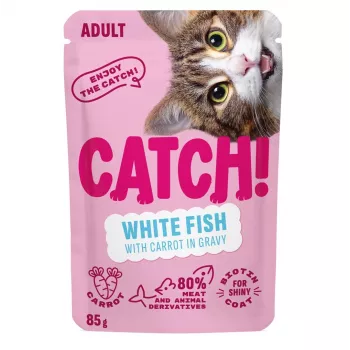 CATCH White Fish and Carrot in Gravy Wet Cat Food, 85 g Pouch