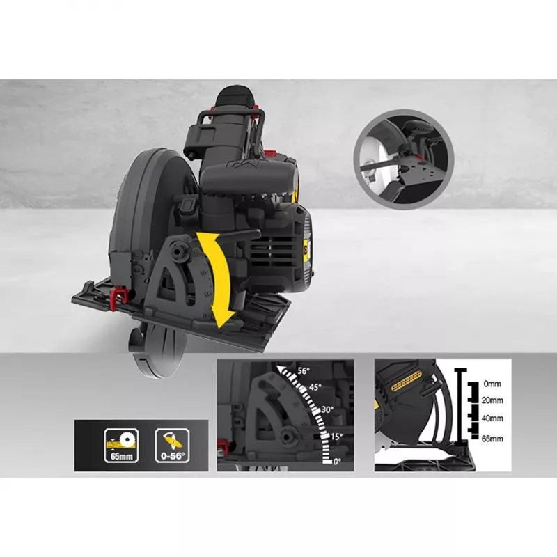 Caterpillar DX53B akumuliatorinis diskinis pjūklas (be akumuliatoriaus) 18V 165mm