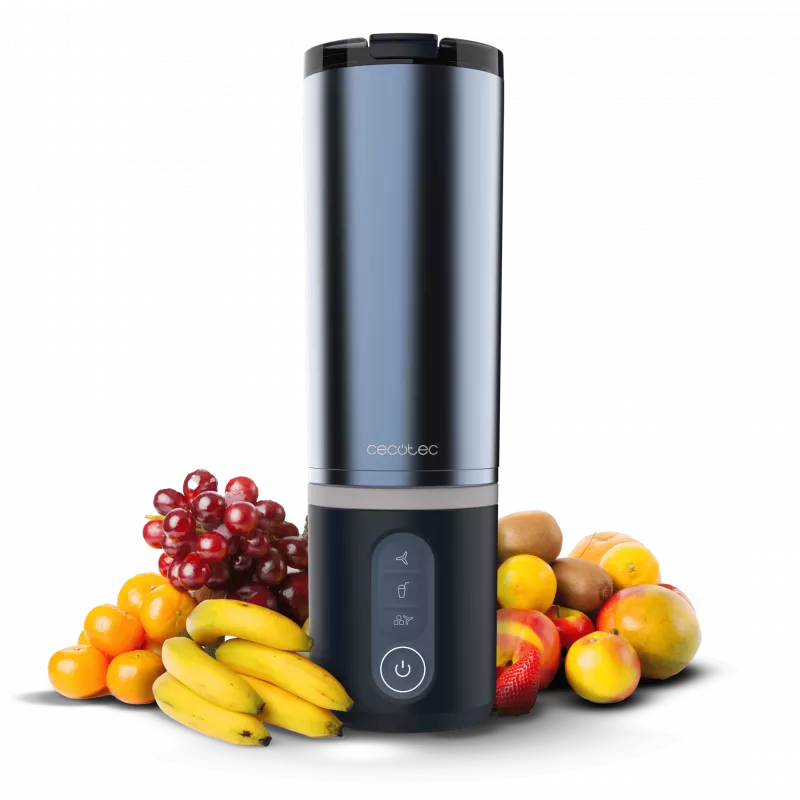 Cecotec Blender Power Titanium Shake2Go Portable 180 W BPA-free Jar 0.6 L Dark Steel