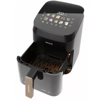 Cecotec Cecofry&Grill Smokin' 4500 Oro gruzdintuvė su griliu ir rūkymo funkcija, 4,5 L, 1700 W, juoda