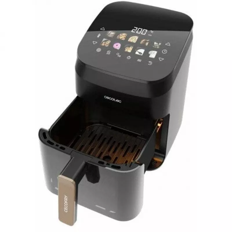 Cecotec Cecofry&Grill Smokin' 4500 Oro gruzdintuvė su griliu ir rūkymo funkcija, 4,5 L, 1700 W, juoda