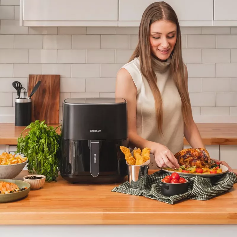 CECOTEC Cecofry Fantastik 5500 Oro gruzdintuvė, 5,5 L, 1500 W, juoda