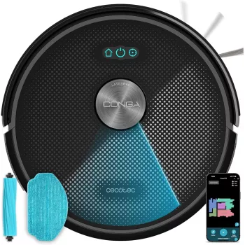 Cecotec Conga M70 Robot Vacuum Cleaner Wet&Dry 250 min 4500 mAh 400 L Dust Capacity 20000 Pa Black