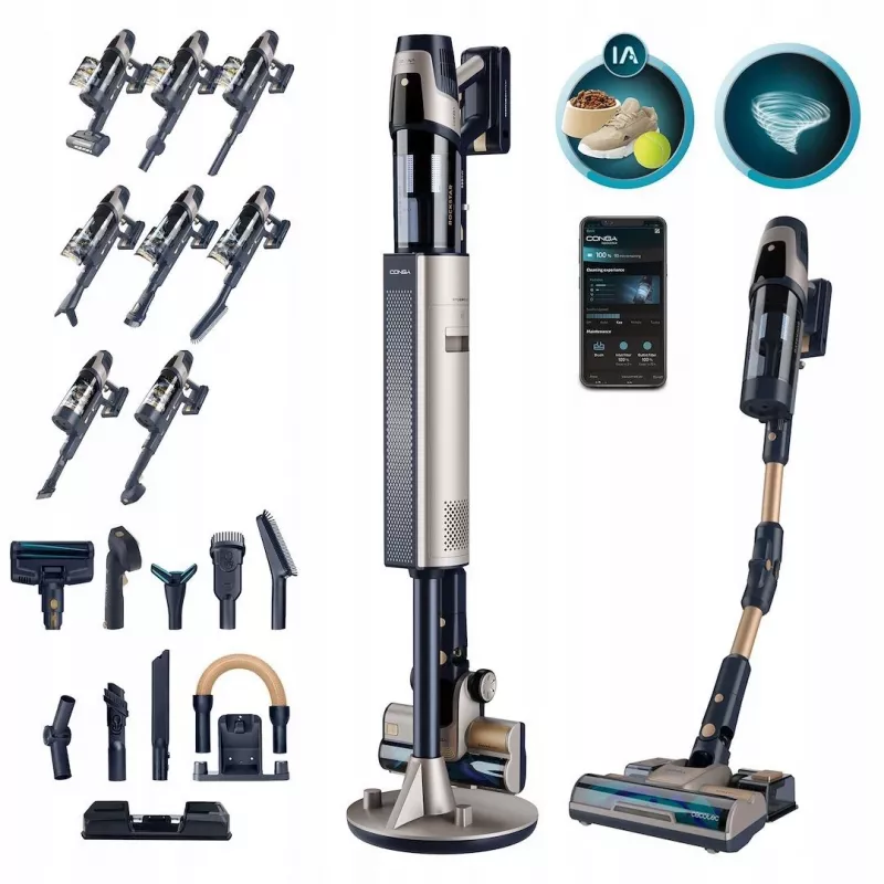 Cecotec Conga Rockstar 11500 Odyssey Station Connected IA belaidis lazdelinis dulkių siurblys