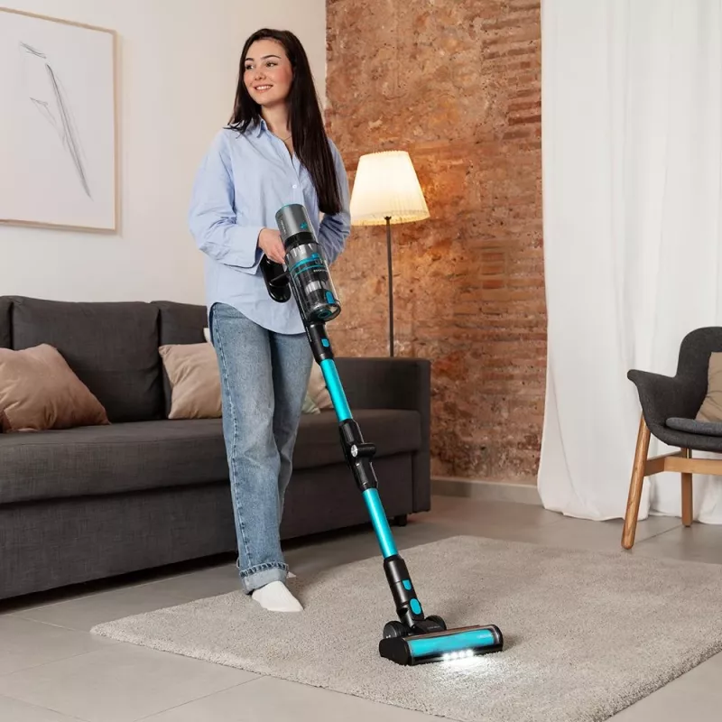 Cecotec Conga Rockstar 2500 Thunder Pet Flex laidinis dulkių siurblys 400W 33.6V 65min Juoda/Mėlyna