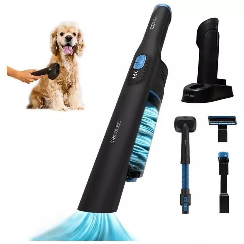 Cecotec Conga Rockstar Micro+ Animal belaidis rankinis dulkių siurblys, 200 W, 16,8 V, 40 min veikimo laikas, juodas