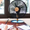Cecotec EnergySilence 600 WoodDesk stalinis ventiliatorius, stalinis ventiliatorius, 40 W, skersmuo 30 cm, 3 greičiai, osciliacija, smėlio/juodas